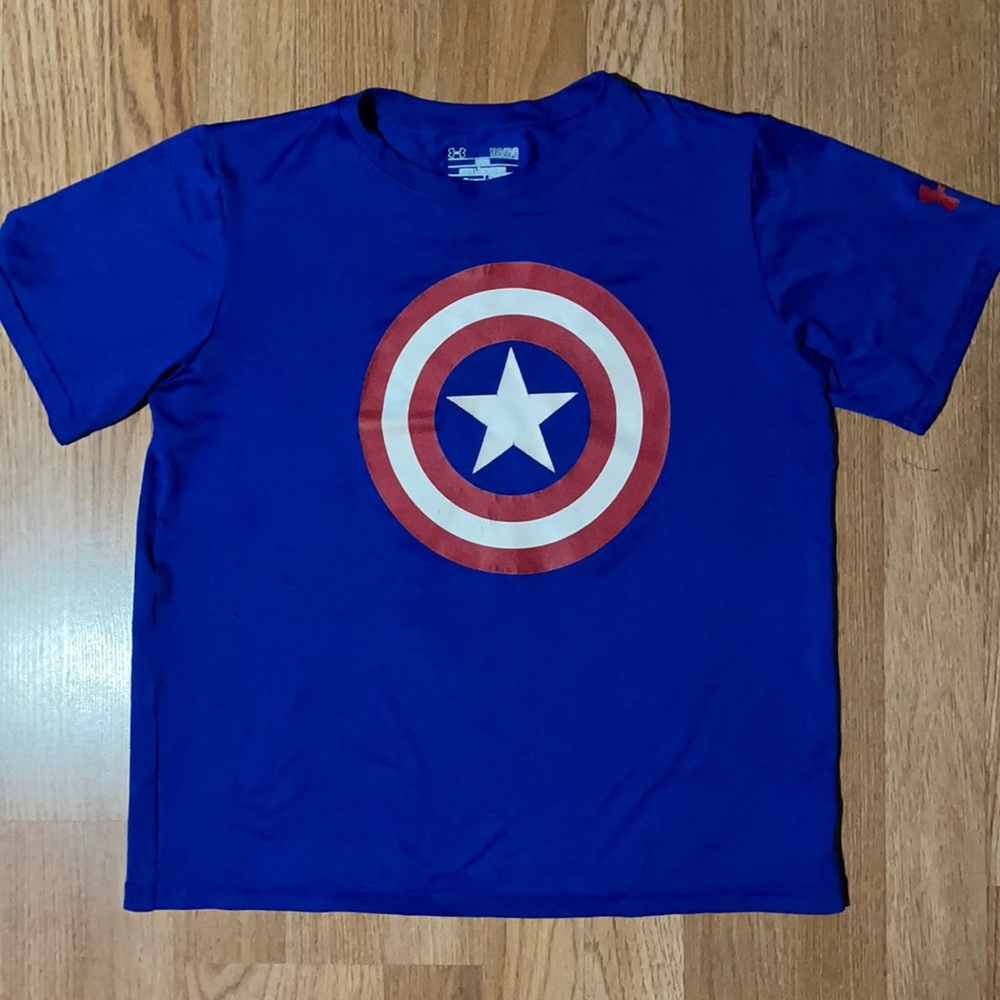 Boys Under Armour Marvel Captain America t-shirt